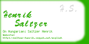 henrik saltzer business card